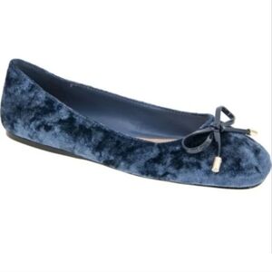 BCBGeneration Blue Velvet Loafers with Bow